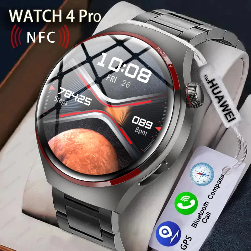 Smart Watch Men AMOLED HD Screen GPS NFC Bluetooth Call Heart Rate Sport Tracker