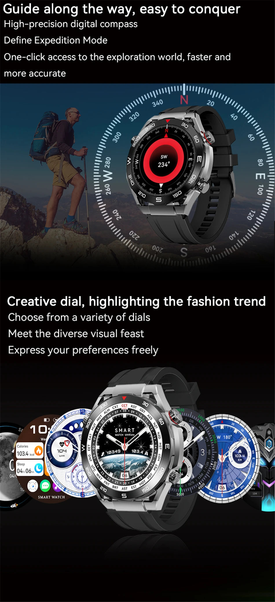 Ultimate Business Smartwatch for Men – Bluetooth Call, NFC, 100+ Sports Modes, Waterproof