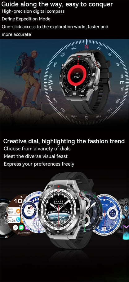 Ultimate Business Smartwatch for Men – Bluetooth Call, NFC, 100+ Sports Modes, Waterproof