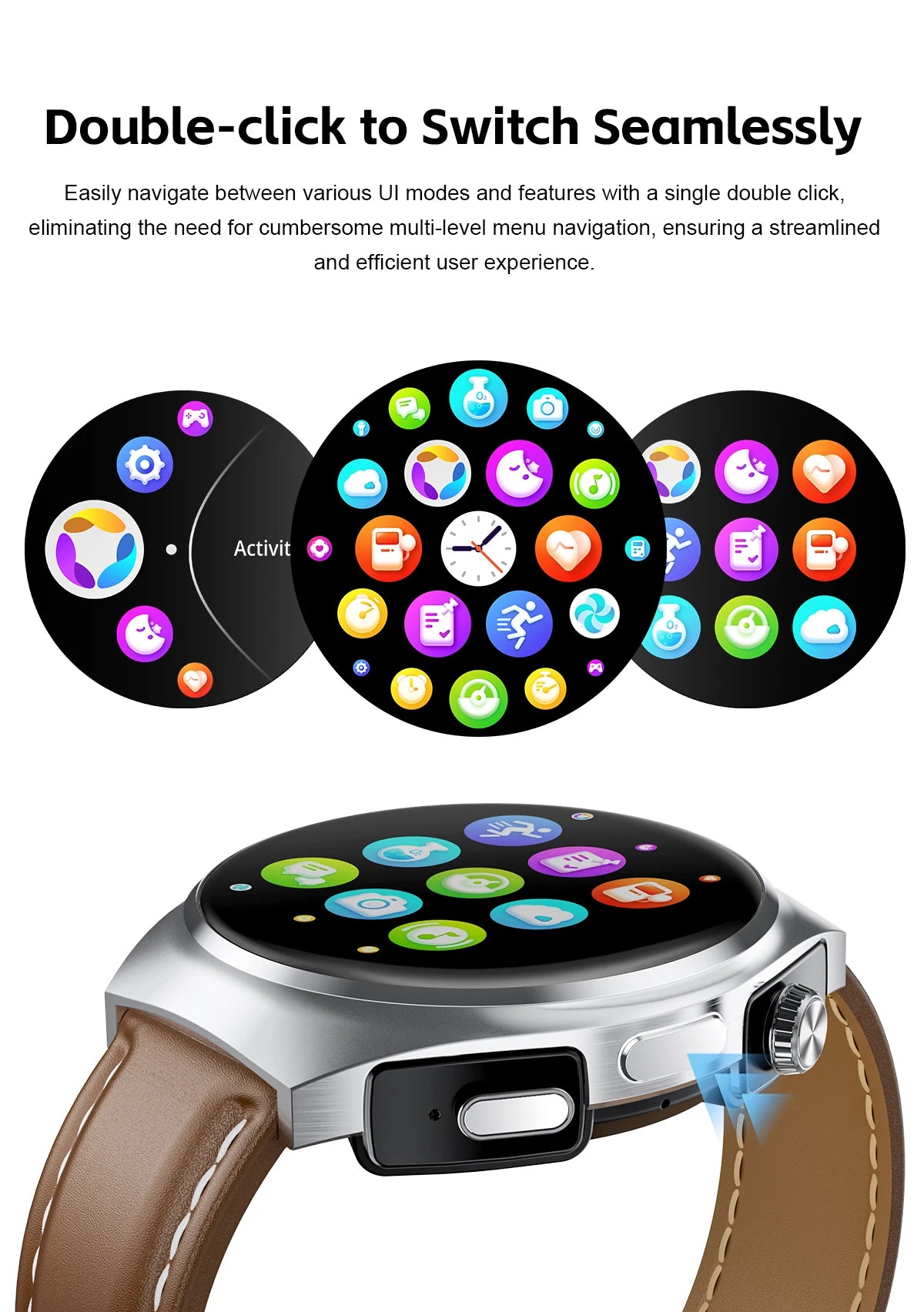 2-in-1 Smartwatch with TWS Earbuds, Heart Rate & Blood Oxygen Monitor, Bluetooth Call, NFC