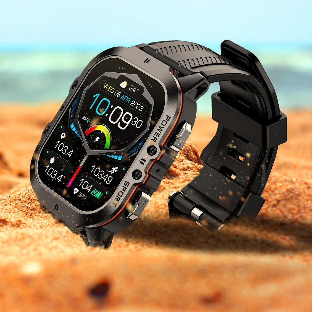 C26 Smart Watch: 100+ Sports Modes, Bluetooth Call, AMOLED 1.96", 1ATM Waterproof