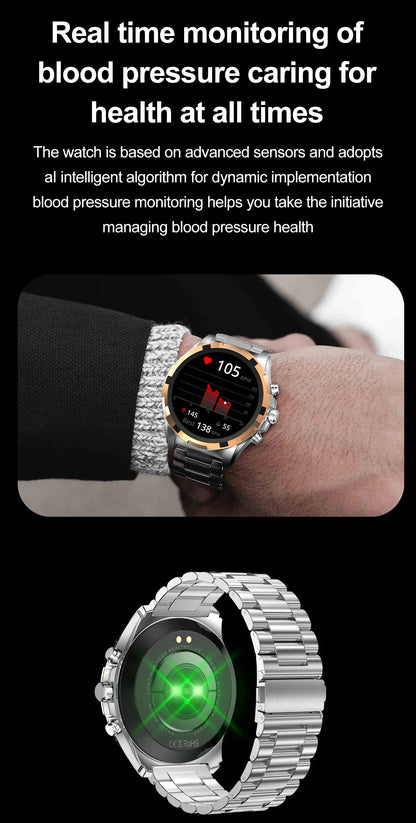 2024 Men's Smartwatch: 1.43" AMOLED, Bluetooth Calling, IP67 Waterproof, NFC, Fitness Tracker