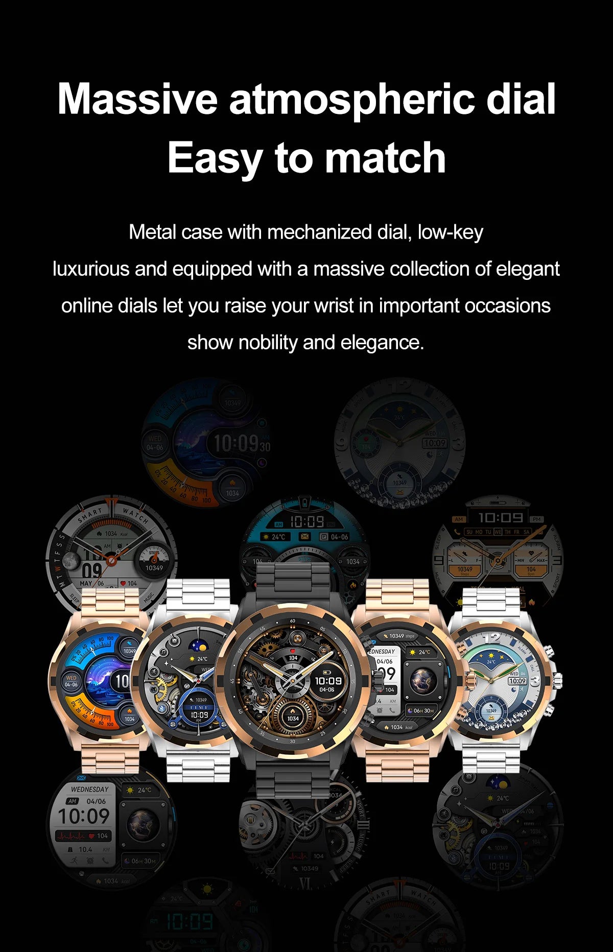 2024 Men's Smartwatch: 1.43" AMOLED, Bluetooth Calling, IP67 Waterproof, NFC, Fitness Tracker