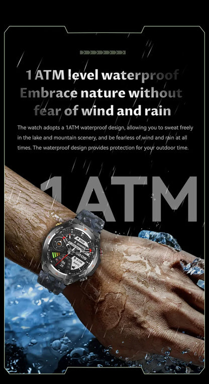 Military-Grade GPS Smartwatch: 1.45'' AMOLED Display, 100+ Sports Modes, Voice Calling