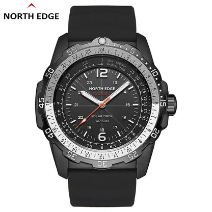 Luminous Digital Solar Military Watch | Waterproof 50m Sport Wristwatch.