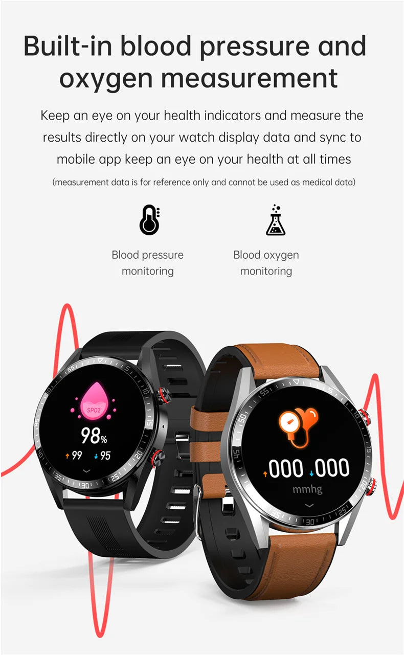 AMOLED Smartwatch for Men with Bluetooth Calls, Fitness Tracking, and Music Playback