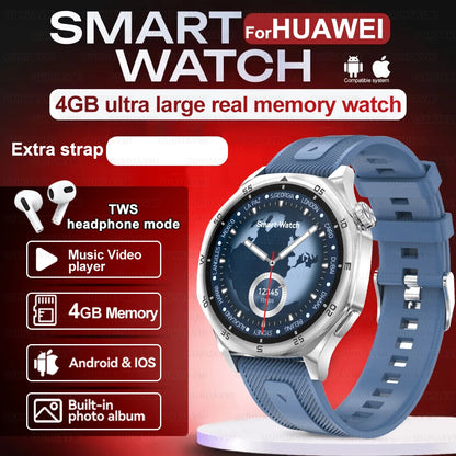 2025 New Smartwatch - 4GB Memory, AMOLED Screen, NFC, Bluetooth Call, Video Playback