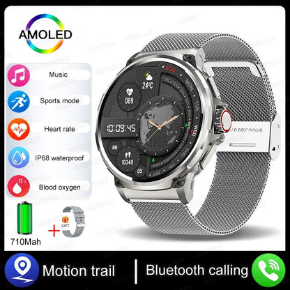 1.85-Inch Ultra HD Smart Watch Men, GPS Tracking, Bluetooth Call, 710mAh, 30 Days Battery Life