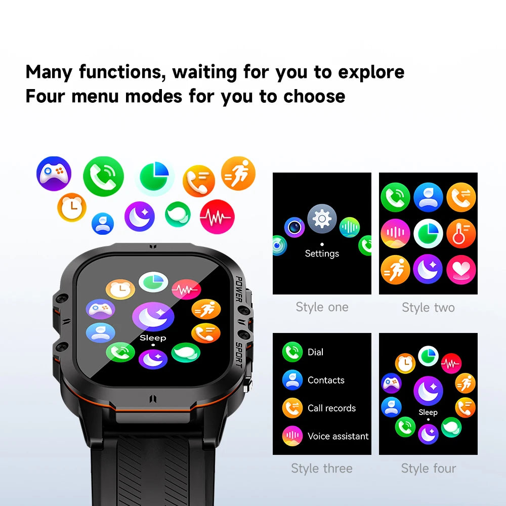 C26 Smart Watch: 100+ Sports Modes, Bluetooth Call, AMOLED 1.96", 1ATM Waterproof