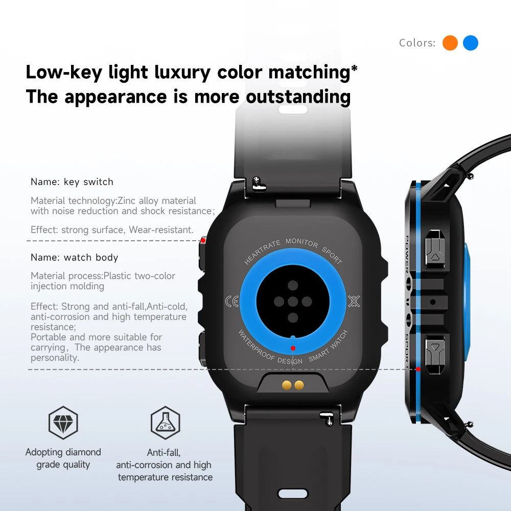 C26 Smart Watch: 100+ Sports Modes, Bluetooth Call, AMOLED 1.96", 1ATM Waterproof