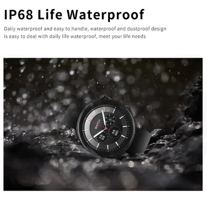 New IP68 Waterproof Smartwatch for Men - AMOLED GPS, Bluetooth Call, NFC, Health Monitor