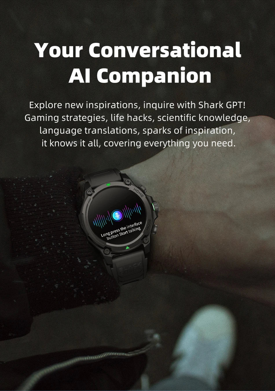 GS3 Smartwatch 1.43" AMOLED Display, 5ATM Waterproof, 21-Day Battery Life