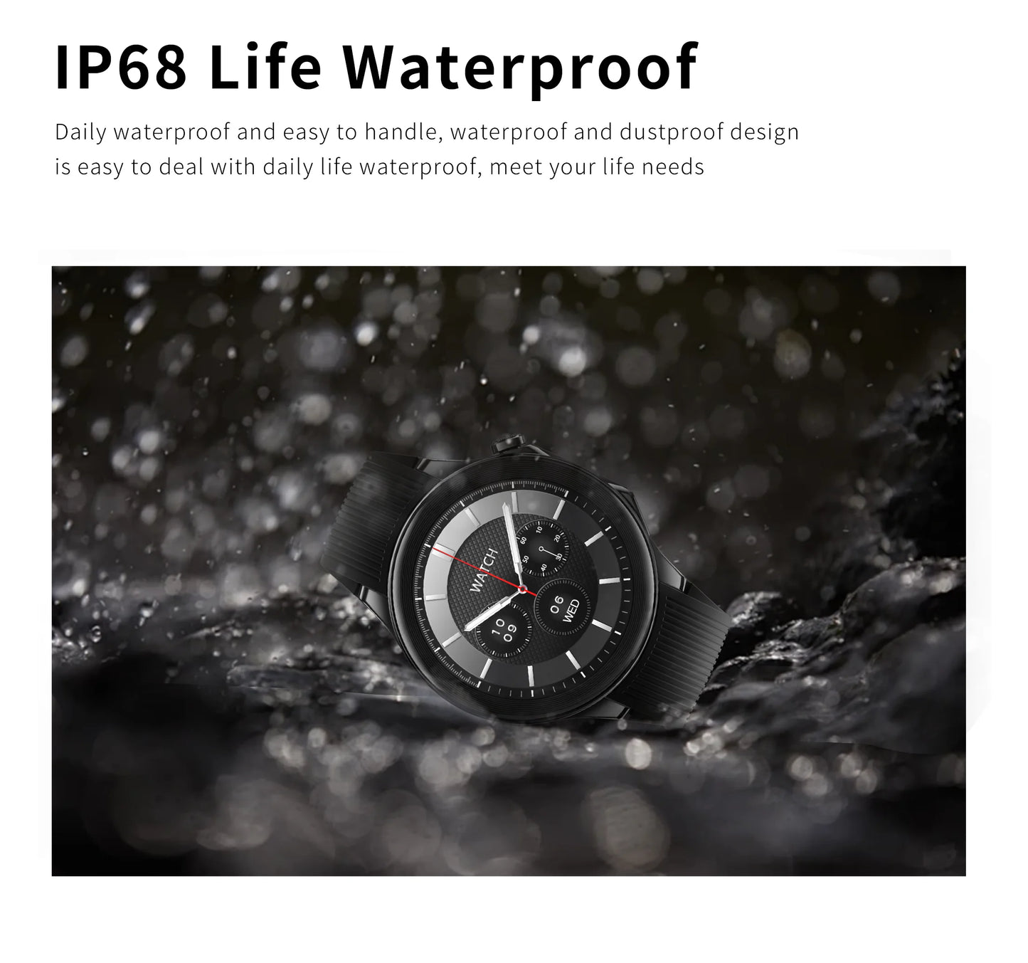 New IP68 Waterproof Smartwatch for Men - AMOLED GPS, Bluetooth Call, NFC, Health Monitor