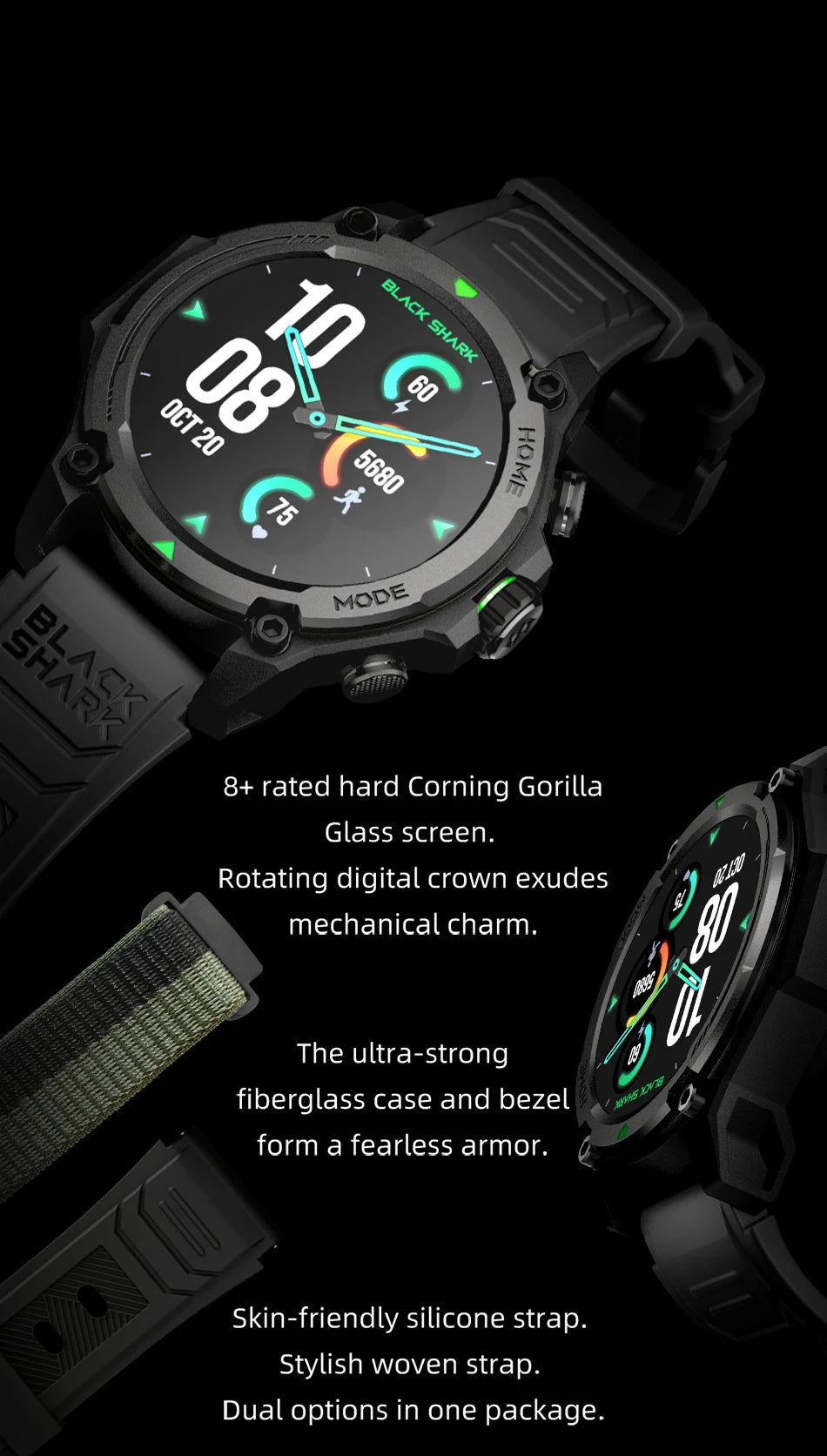 GS3 Smartwatch 1.43" AMOLED Display, 5ATM Waterproof, 21-Day Battery Life