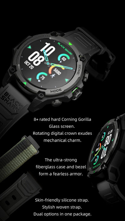 GS3 Smartwatch 1.43" AMOLED Display, 5ATM Waterproof, 21-Day Battery Life