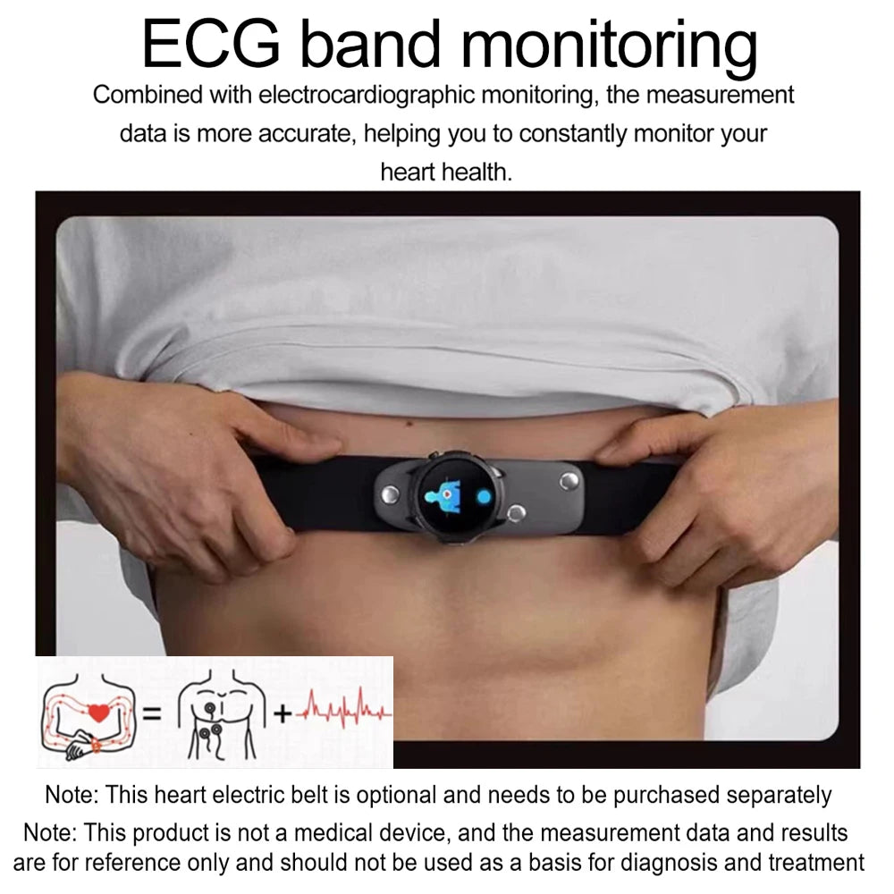 Pulse Physiotherapy CES Sleep Aid Smartwatch Men, ECG, HD Screen, Health Monitor, Bluetooth Call