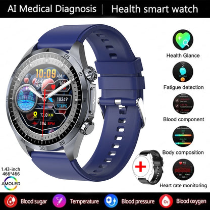 Pulse Physiotherapy CES Sleep Aid Smartwatch Men, ECG, HD Screen, Health Monitor, Bluetooth Call