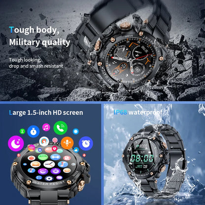 Ultimate Outdoor Smartwatch: Long Battery Life, Bluetooth Call, Waterproof, Fitness Tracker.