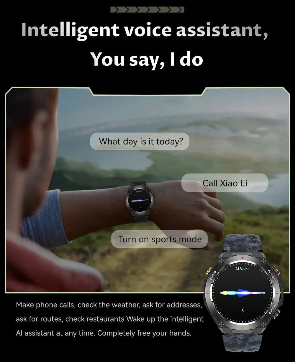 Military-Grade GPS Smartwatch: 1.45'' AMOLED Display, 100+ Sports Modes, Voice Calling