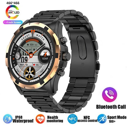 2024 Men's Smartwatch: 1.43" AMOLED, Bluetooth Calling, IP67 Waterproof, NFC, Fitness Tracker