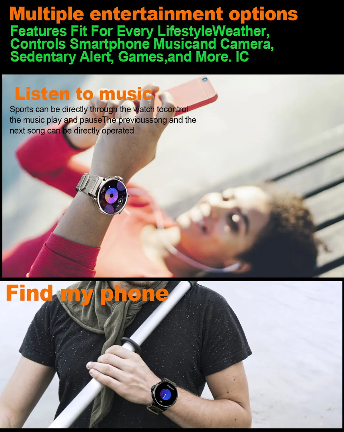 1.85-Inch Ultra HD Smart Watch Men, GPS Tracking, Bluetooth Call, 710mAh, 30 Days Battery Life