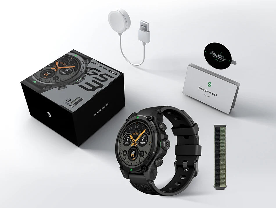 GS3 Smartwatch 1.43" AMOLED Display, 5ATM Waterproof, 21-Day Battery Life