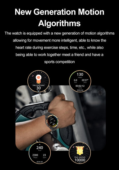 2024 Men's Smartwatch: 1.43" AMOLED, Bluetooth Calling, IP67 Waterproof, NFC, Fitness Tracker