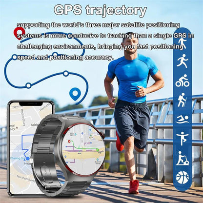 Smart Watch Men AMOLED HD Screen GPS NFC Bluetooth Call Heart Rate Sport Tracker