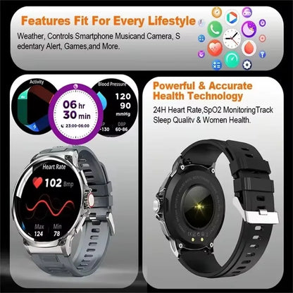 1.85-Inch Ultra HD Smart Watch Men, GPS Tracking, Bluetooth Call, 710mAh, 30 Days Battery Life