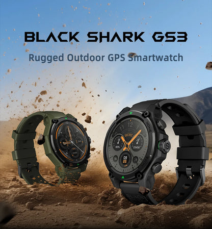 GS3 Smartwatch 1.43" AMOLED Display, 5ATM Waterproof, 21-Day Battery Life