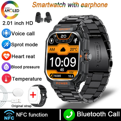 2-in-1 Smart Watch with TWS Earbuds | Heart Rate, Blood Pressure, Fitness Tracker