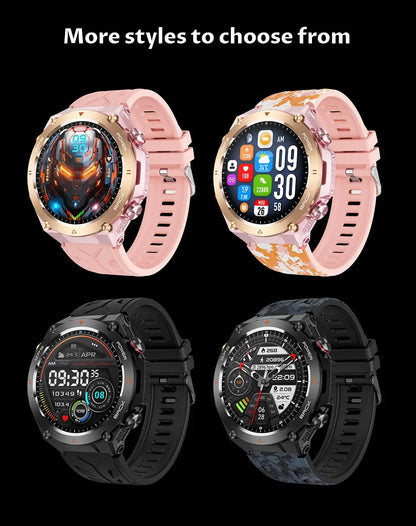 Military-Grade GPS Smartwatch: 1.45'' AMOLED Display, 100+ Sports Modes, Voice Calling