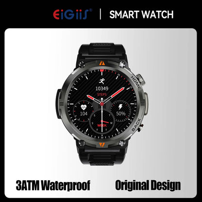 2024 Smart Watch for Men - 3ATM Waterproof, Bluetooth Call, Health Monitor, Sport Design