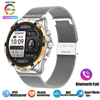 2024 Men's Smartwatch: 1.43" AMOLED, Bluetooth Calling, IP67 Waterproof, NFC, Fitness Tracker