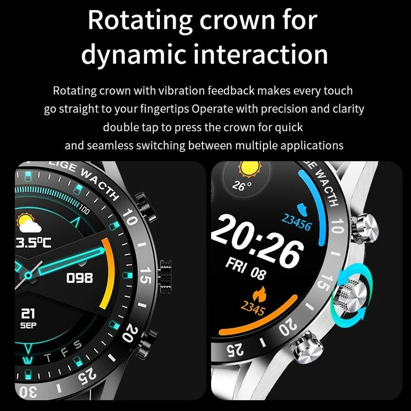 Android Ios Sports Smart Watch | Bluetooth Waterproof Full Touch Screen Mens Smartwatch