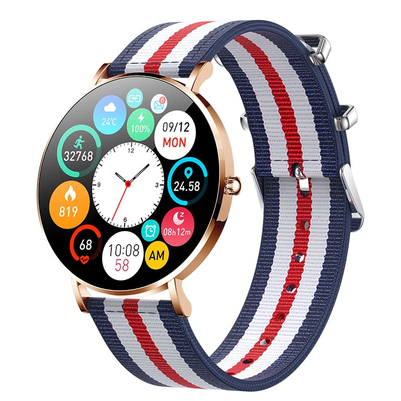 2022 Ultra-Thin Smartwatch Women AMOLED 360*360 HD Screen Always On Display  Call Reminder Smart Watch Waterproof Sports Clocks