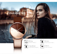Load image into Gallery viewer, Women&#39;s Leather Wristwatch | Vintage Ladies Fashion Leather Wrist Watch
