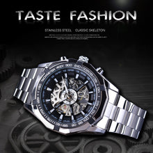 Load image into Gallery viewer, Men&#39;s Mechanical Sport Watch | Waterproof Stainless Steel Skeleton Transparent Watch
