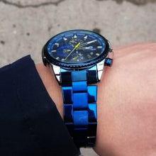 Load image into Gallery viewer, Men&#39;s Mechanical Wrist Watch | Stainless Steel Three Dial Calendar Military Sport Watch
