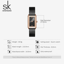 Load image into Gallery viewer, Women&#39;s Rectangle Quartz Watch | Gold Geneva Designer Fashion Ladies Wrist Watch

