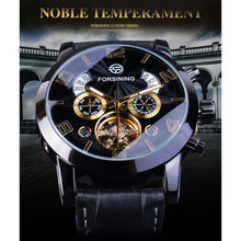 Load image into Gallery viewer, Automatic Mechanical Men&#39;s Watch | Multi Function Black Tourbillion Fashion Wristwatch
