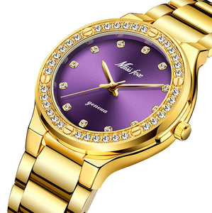 Woman's Luxury Watch | Japan Movt 30M Waterproof Gold Analog Female Wristwatch