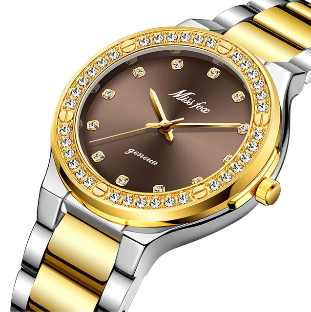 Woman's Luxury Watch | Japan Movt 30M Waterproof Gold Analog Female Wristwatch