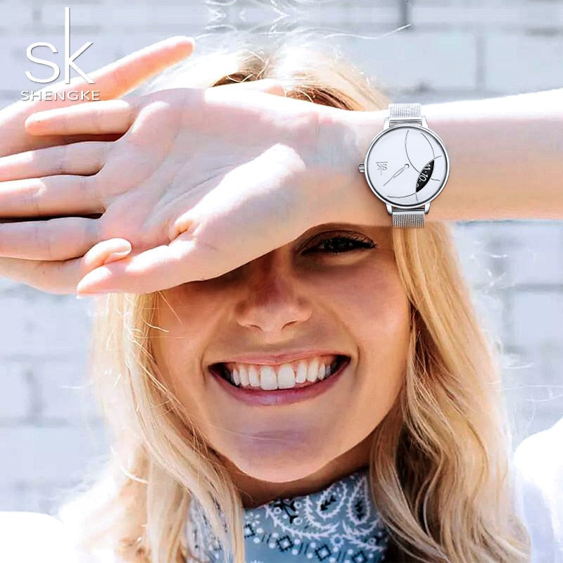 Women's Stainless Steel Quartz Watch | Stainless Steel Back Case Fashion Ladies Wristwatch.