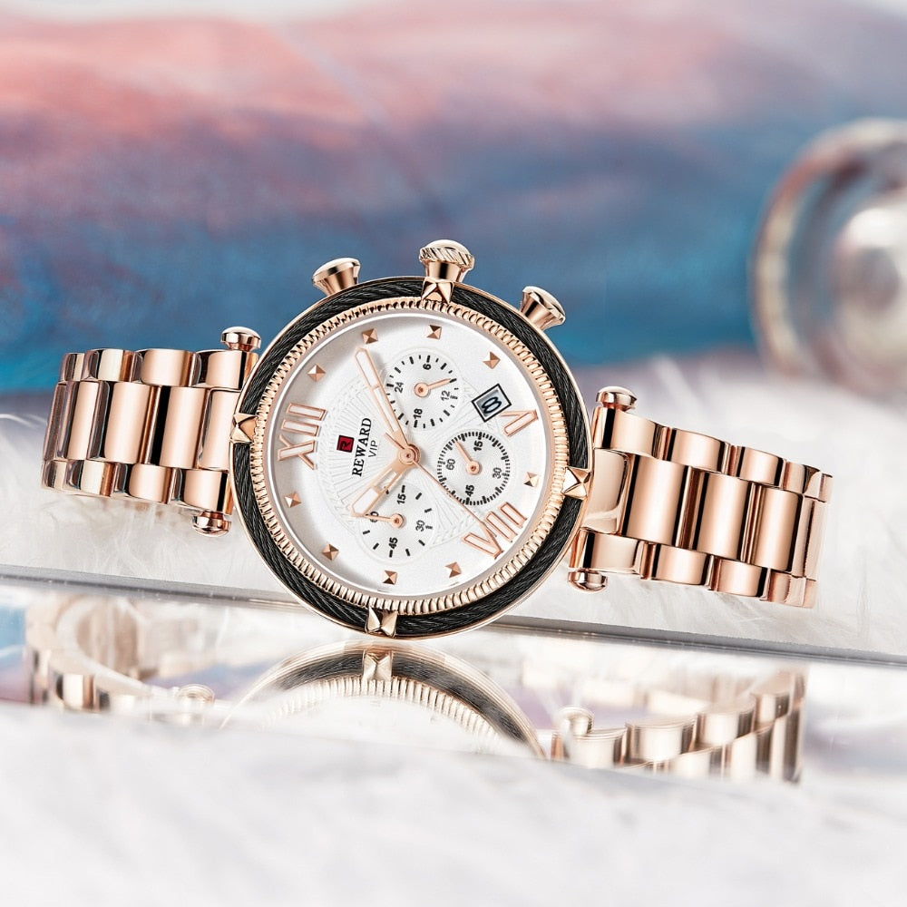 Woman's Quartz Watch | Waterproof Fashion Luxury Casual Ladies Wristwatch.