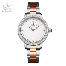 Load image into Gallery viewer, Woman&#39;s Braclet Watch | Ladies Rose Gold Quartz Crystal Wristwatch
