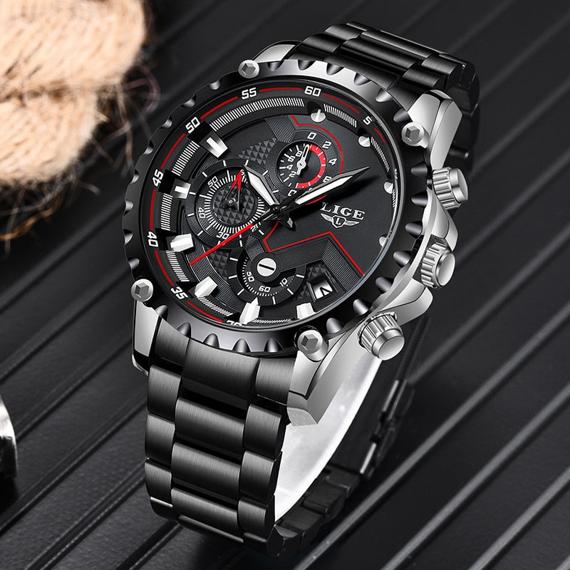 Men's Quartz Sports Watch | Luxury All Steel Military Army Waterproof Wristwatch