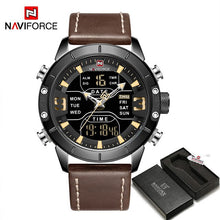 Load image into Gallery viewer, Men&#39;s Digital Sport Watch |  Military Genuine Leather Waterproof Chronograph Wristwatch
