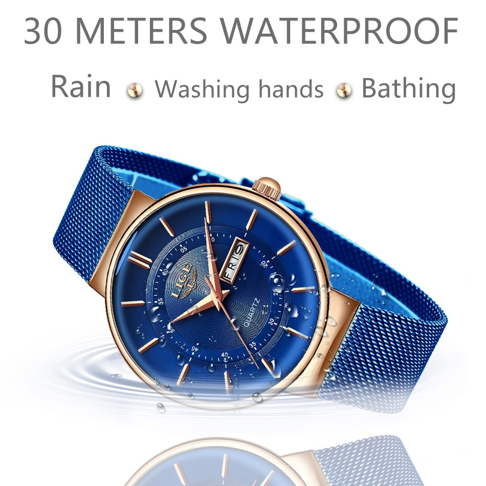 Women Quartz Watch | Ultra-Thin Stainless Steel Waterproof Ladies Watch