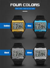 Load image into Gallery viewer, Digital Men Watch | Big Square Dial Alarm Week Water Resistant Wristwatch

